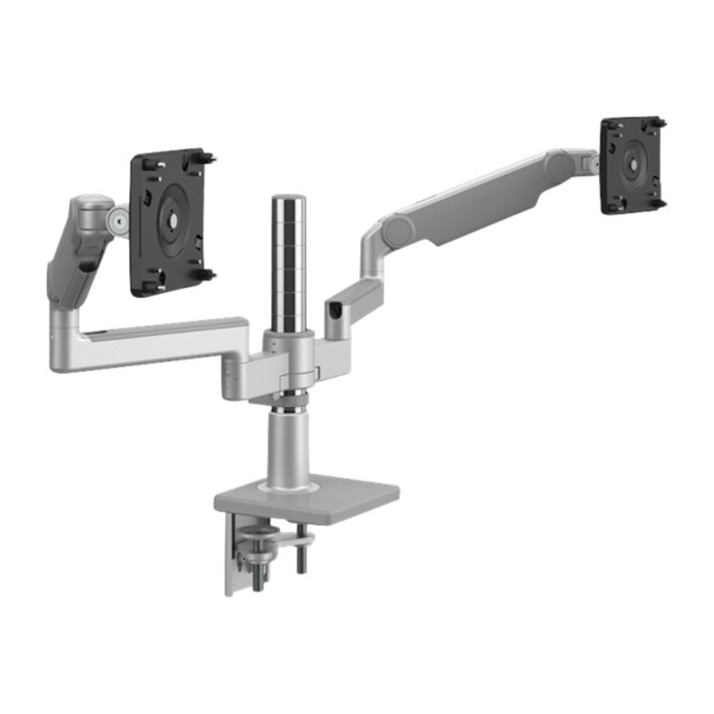 Humanscale M/FLEX Clamp Mount Kit For 2 LCD Displays, Silver/Gray