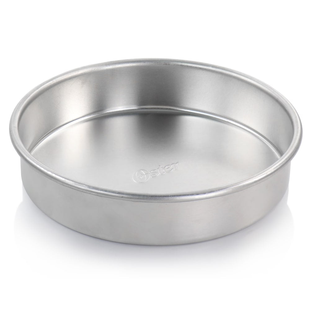 Oster Baker's Glee 9in Aluminum Round Cake Pan, Silver