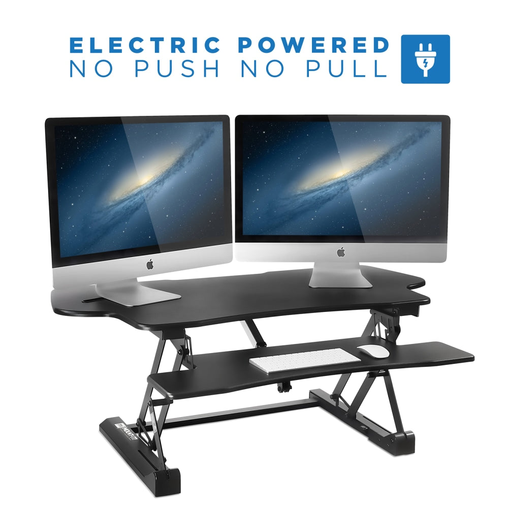 Mount-It! MI-7962 Electric Standing Desk Riser, 6inH x 50inW x 9inD, Black