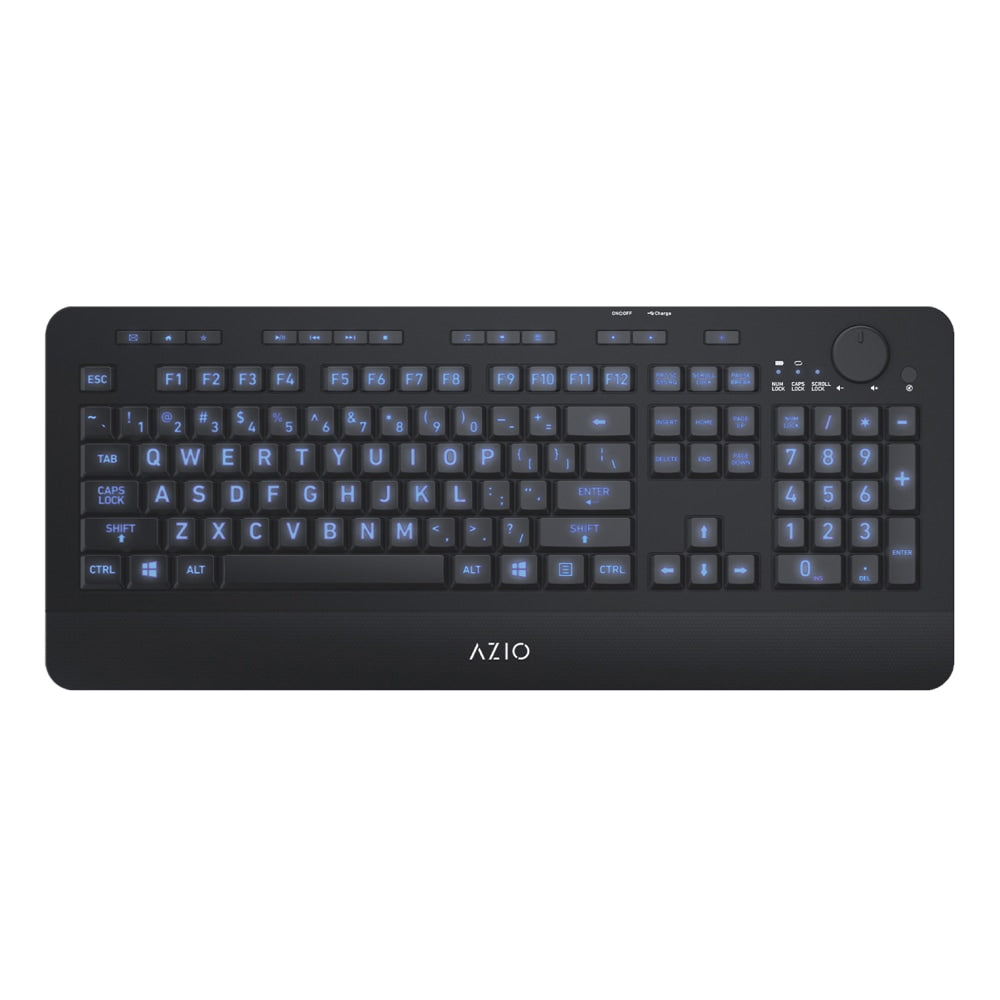 Azio Vision KB510W Large Font Wireless Keyboard