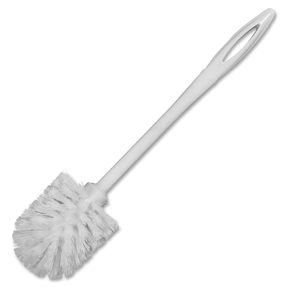 Rubbermaid Commercial Toilet Bowl Brush - Polypropylene Bristle - 1.13in Brush Face - 15in Overall Length - Plastic Handle - 24 / Carton - White