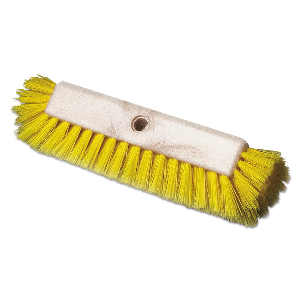 Boardwalk Dual-Surface Scrub Brush, 10in, Yellow