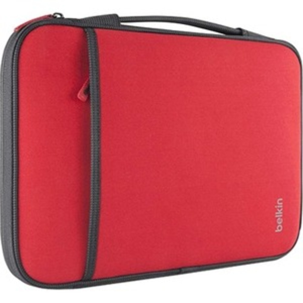 Belkin Carrying Case (Sleeve) for 11in Apple Netbook, MacBook Air - Red - Wear Resistant - Neopro Body - Fleece Interior Material - Handle - 8in Height x 12.6in Width x 0.8in Depth