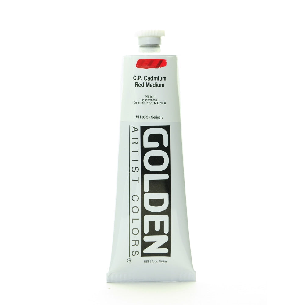 Golden Heavy Body Acrylic Paint, 5 Oz, Cadmium Red Medium (CP)