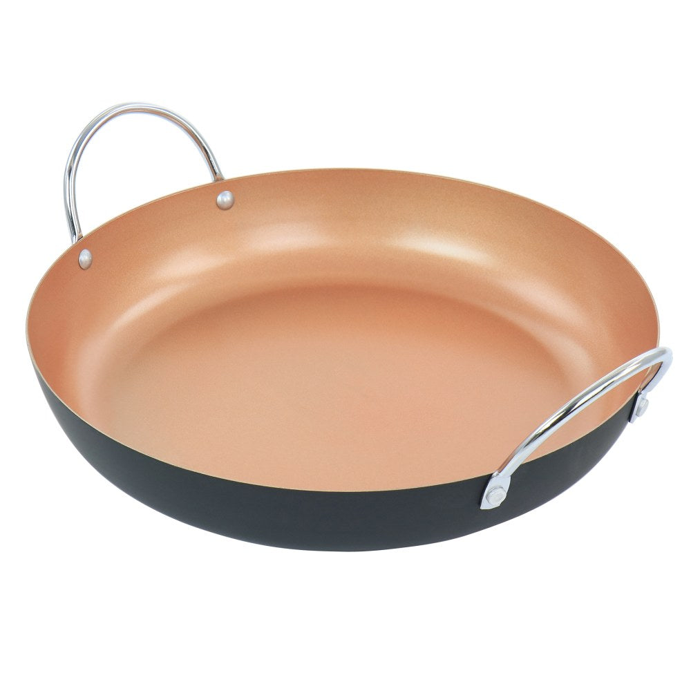 Oster Stonefire Carbon Steel Non-Stick Paella Pan, 11in, Copper