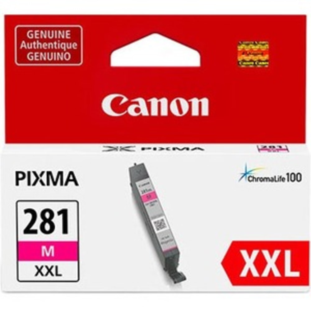 Canon CLI-281 ChromaLife 100+ Magenta Extra-High-Yield Ink Tank, CLI-281 XXL