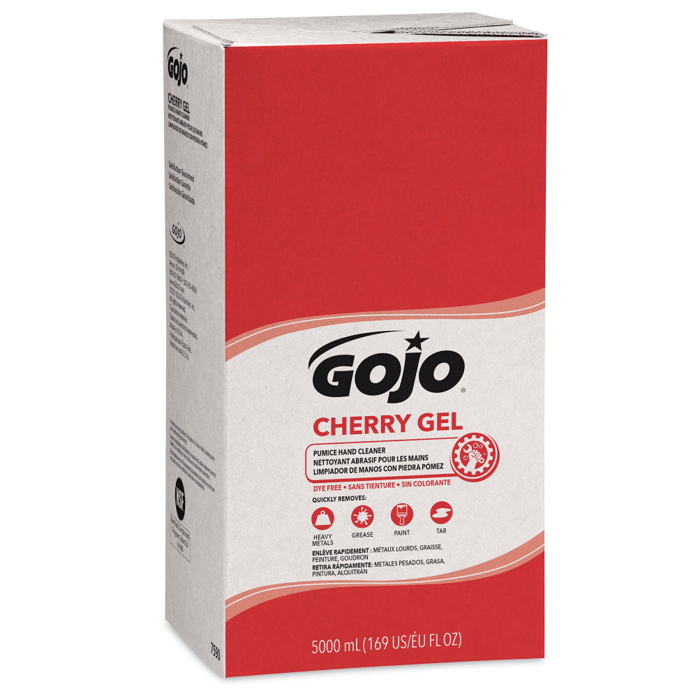 GOJO PRO TDX Gel Pumice Hand Soap Cleaner, Cherry Scent, 169.07 Oz, Carton Of 2 Refills