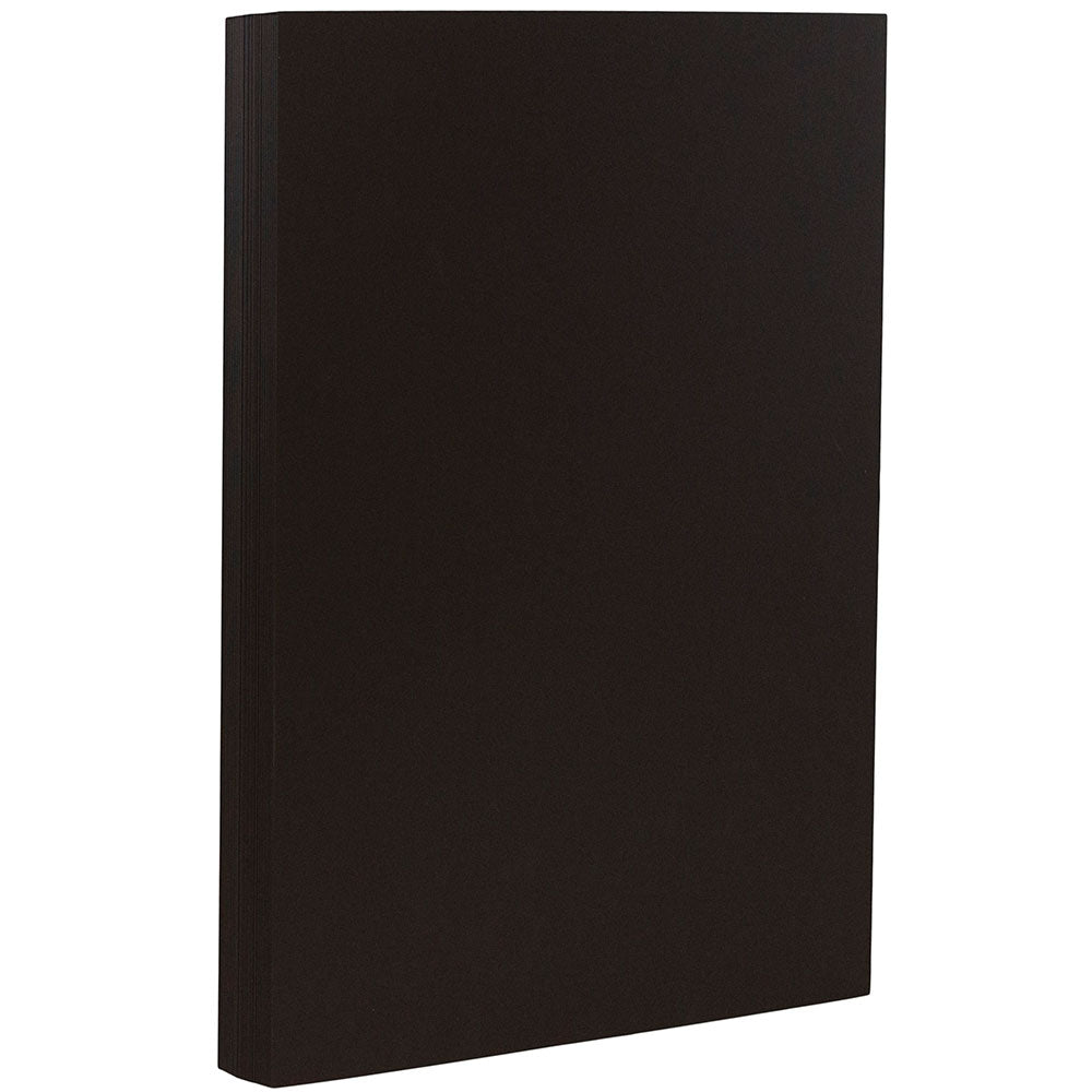 JAM Paper Card Stock, Black, Legal (8.5in x 14in), 80 Lb, Pack Of 50