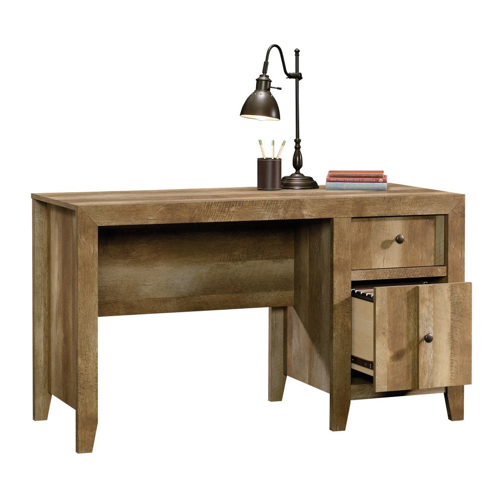 Sauder Dakota Pass 54inW Computer Desk, Craftsman Oak