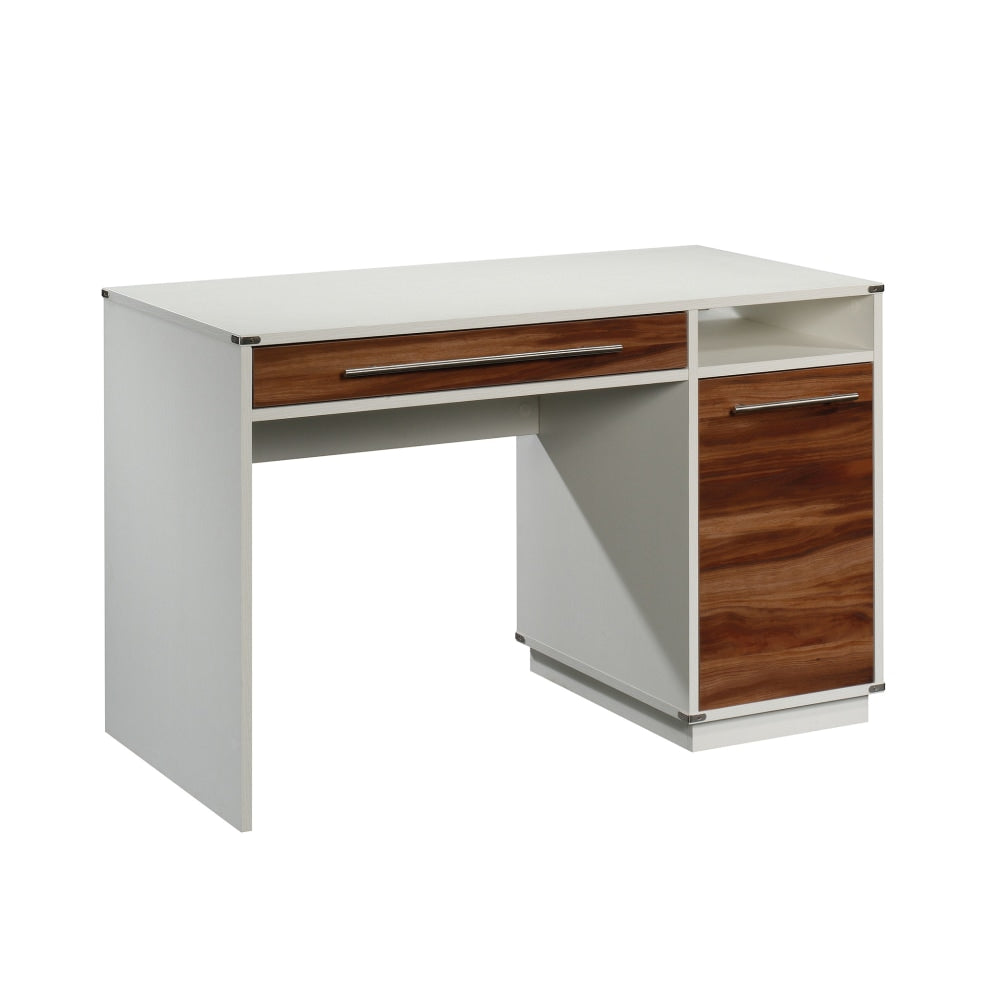 Sauder Vista Key 48inW Single-Pedestal Computer Desk, Pearl Oak/Blaze Acacia