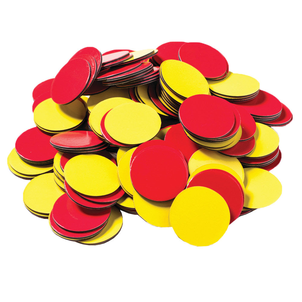 Dowling Magnets Magnetic 2-Color Counters, 1in, Red/Yellow, Pack Of 200 Counters