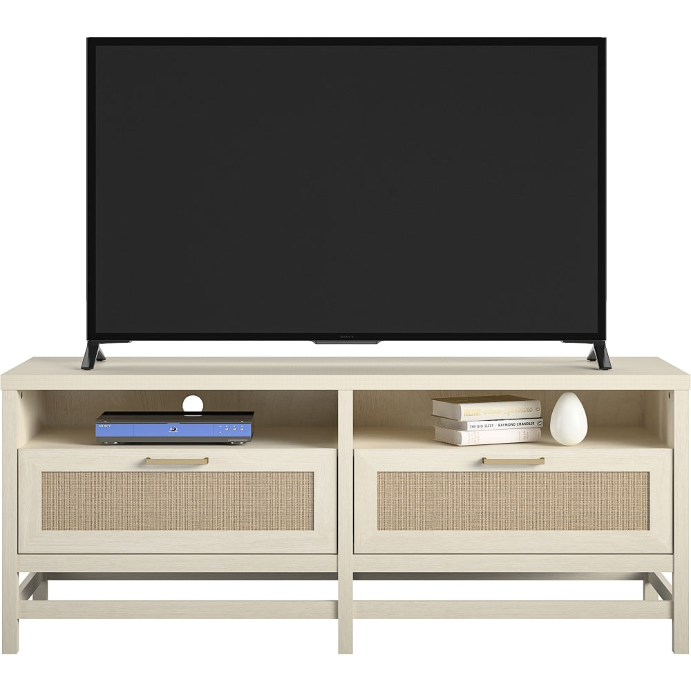 Ameriwood Home Lennon 60in TV Stand, Ivory Oak