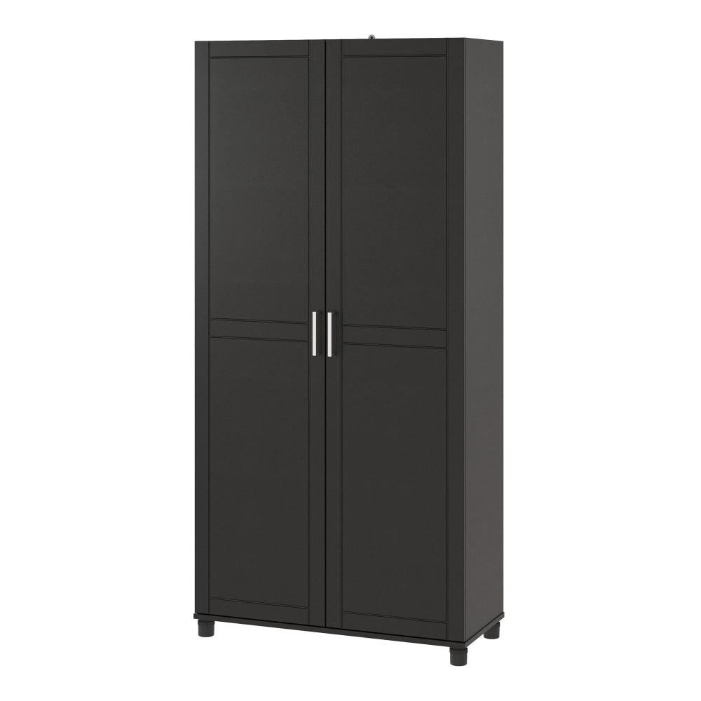 Ameriwood Home Callahan 36in Utility Storage Cabinet, Black