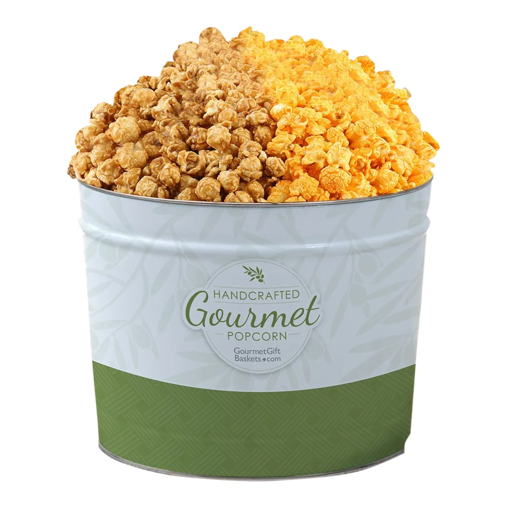 Gourmet Gift Baskets Caramel & Cheddar Popcorn Tin