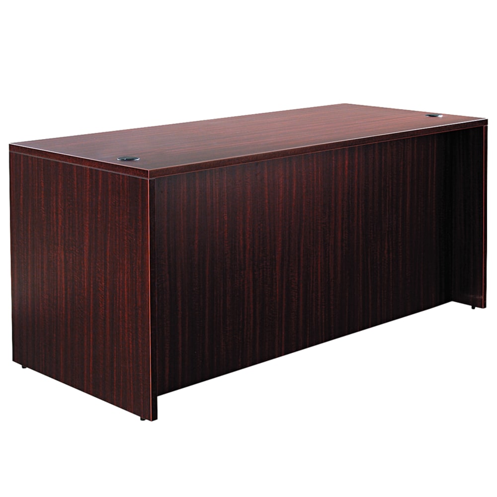 Alera Valencia 66inW Computer Desk Shell, Mahogany