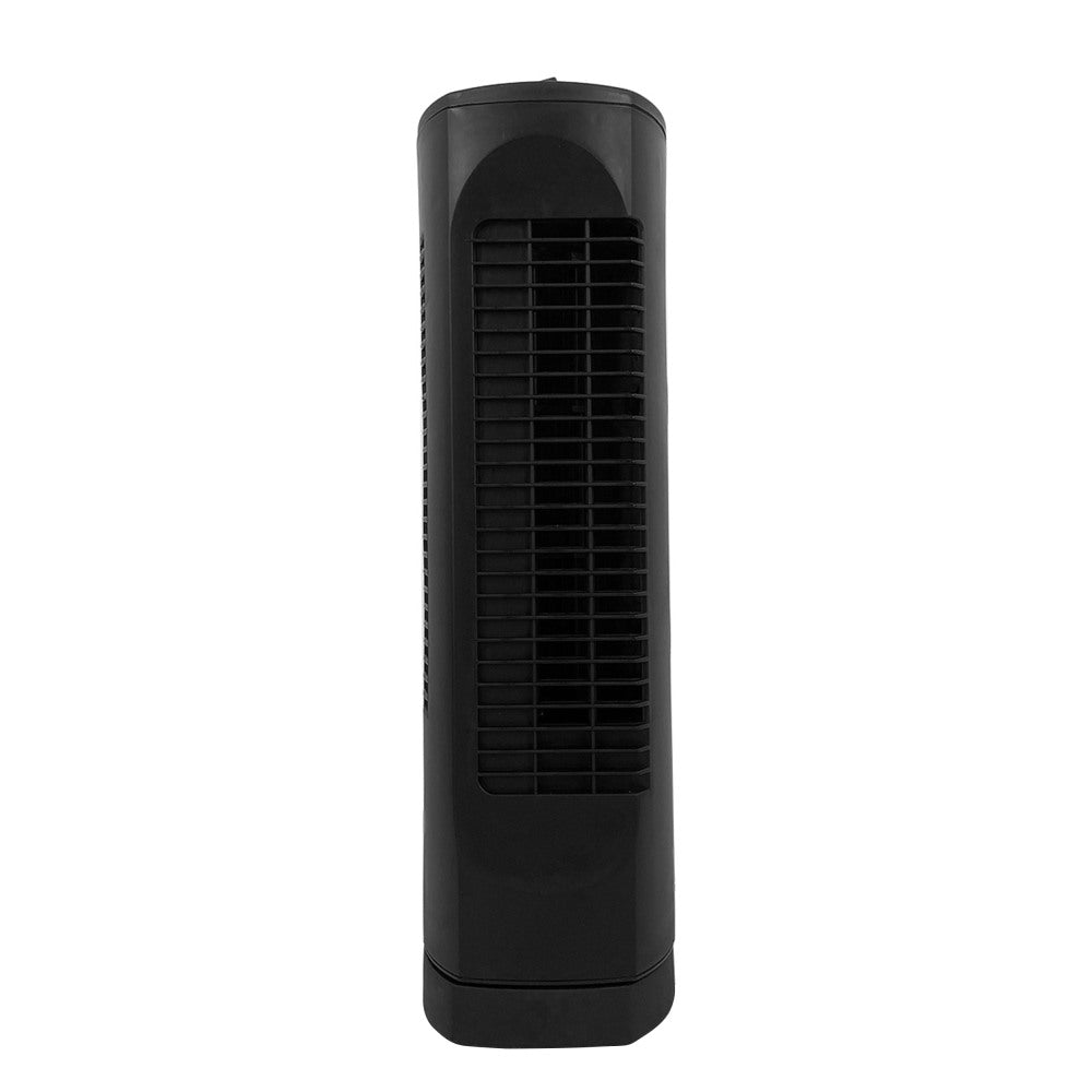 Optimus 17in Adjustable Ultra-Slim Oscillating Desktop Tower Fan, 18in x 6in, Black