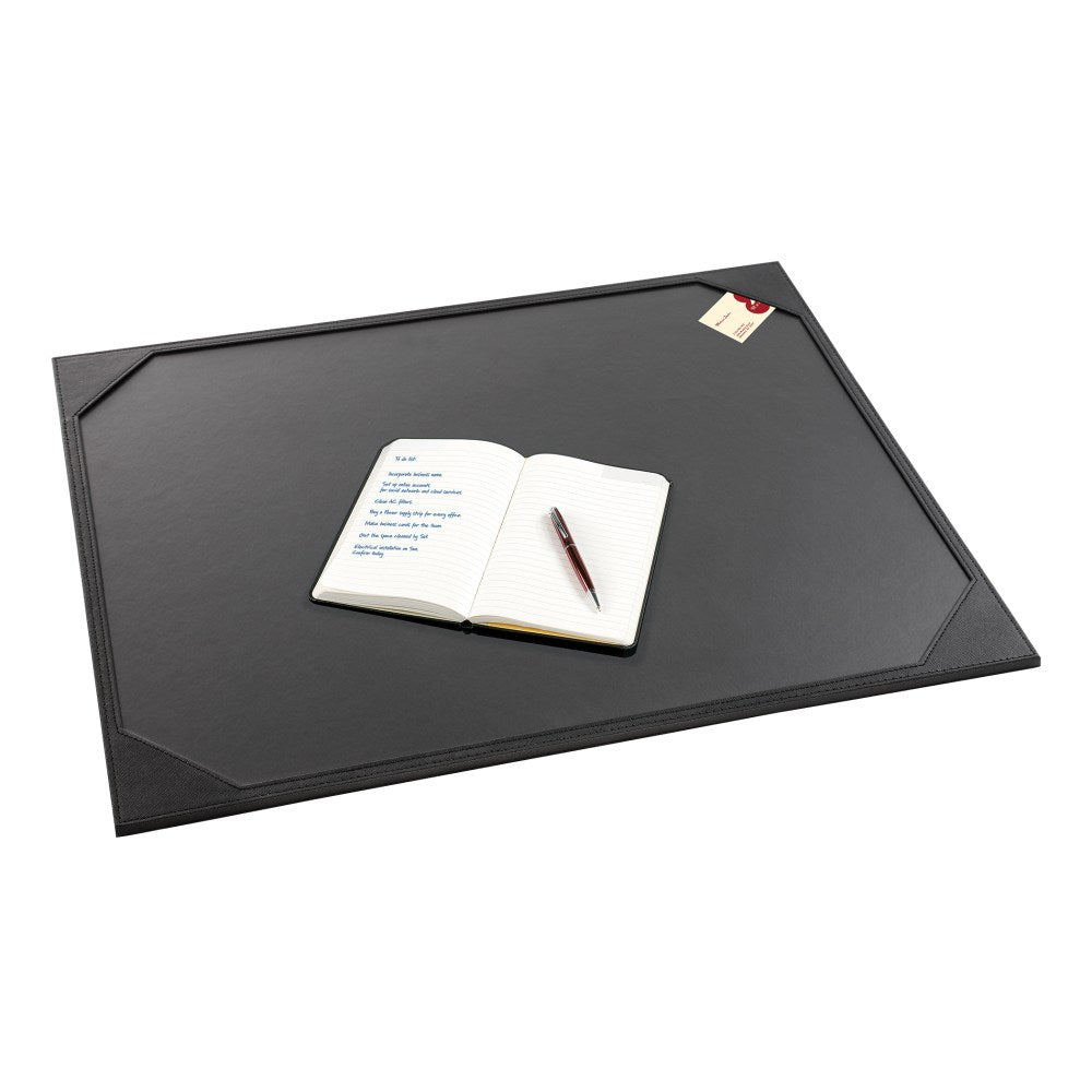 Realspace Modern Classic Desk Pad, 19in x 24in, Black