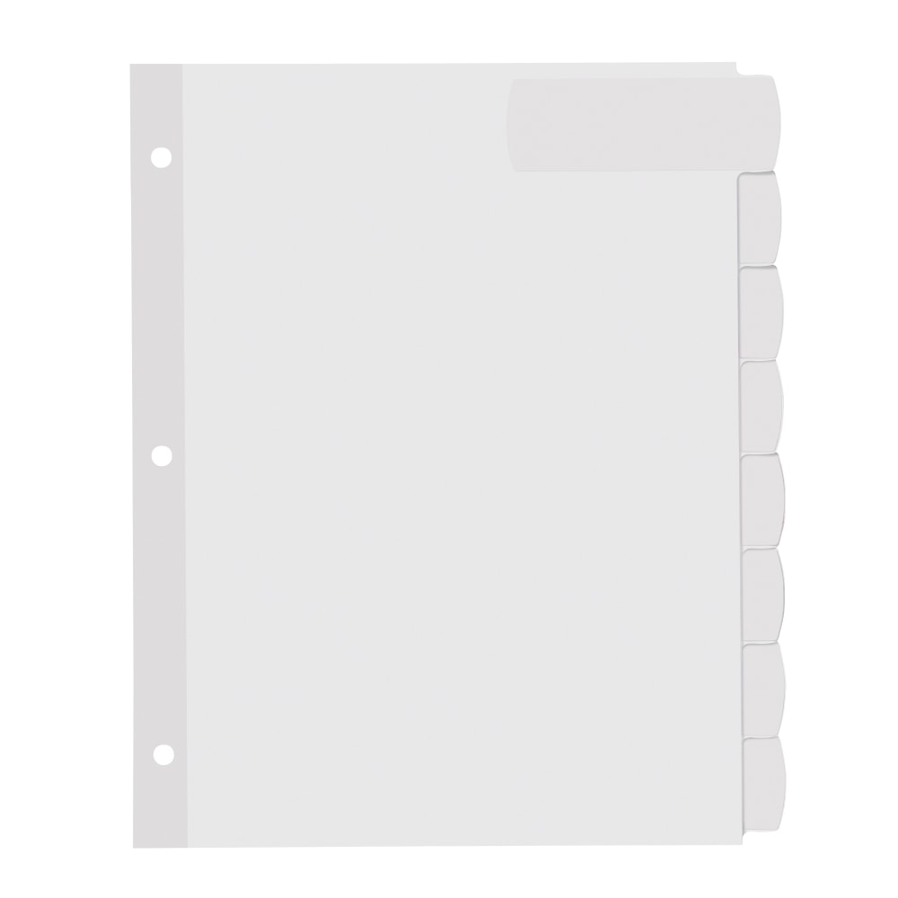 Avery Big Tab Printable Large Label Dividers, Easy Peel, White, 8-Tab, Pack Of 20 Sets