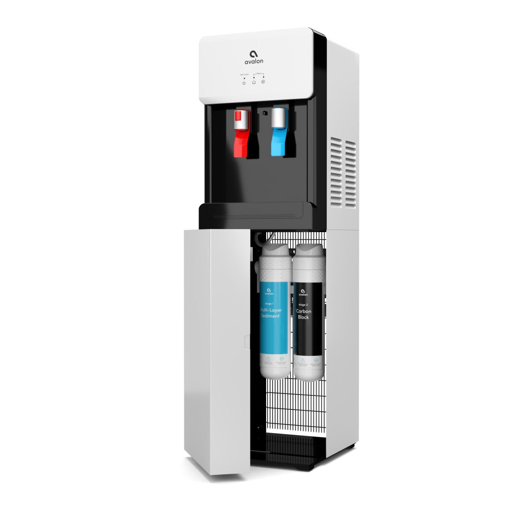 Avalon Self Cleaning Bottleless Water Cooler Dispenser - Hot & Cold Water, Child Safety Lock, Innovative Slim Design - UL/Energy Star Approved- White