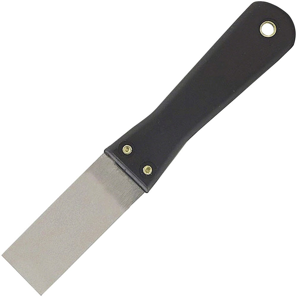 Great Neck Stiff Blade Putty Knife - 1.25in Blade - Black Plastic Handle - Durable