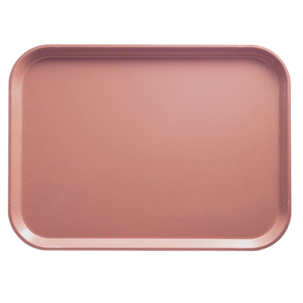 Cambro Camtray Rectangular Serving Trays, 14in x 18in, Blush, Pack Of 12 Trays