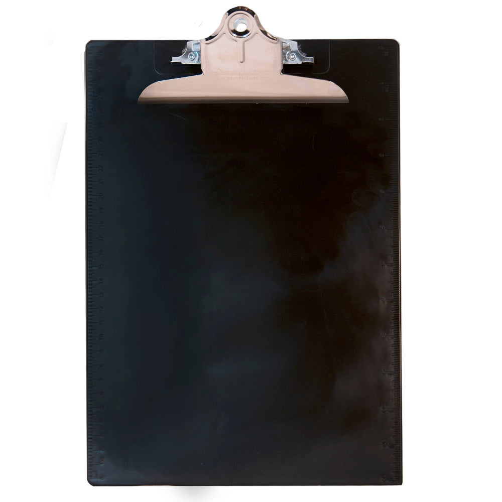 Saunders Plastic Clipboard, 8 1/2in x 12in, Black