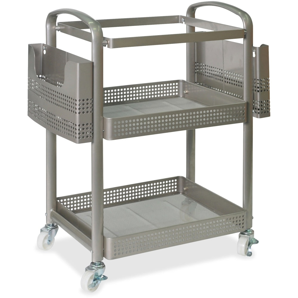 Lorell Mobile Metal File Cart, Champagne