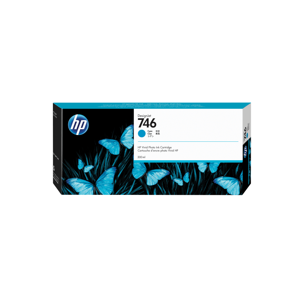 HP 746 Cyan Ink Cartridge, P2V80A