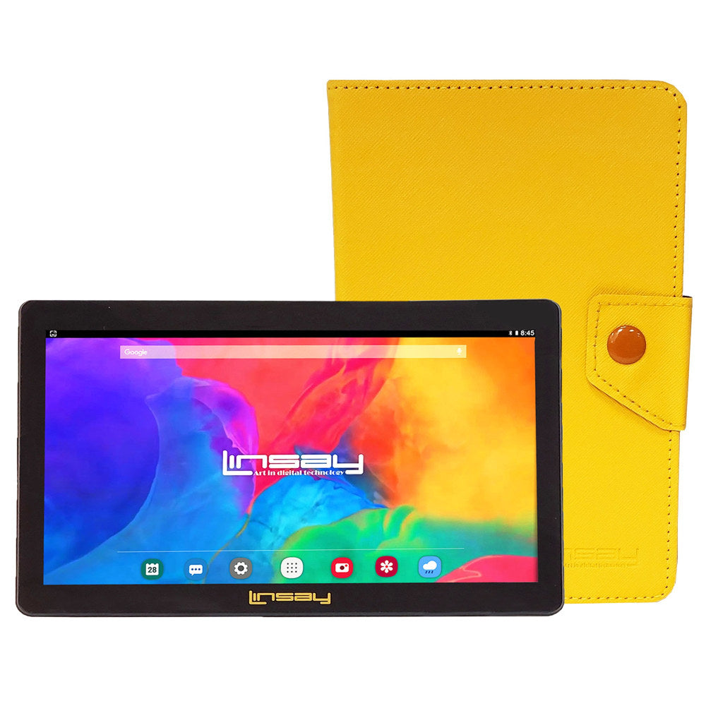 Linsay F7 Tablet, 7in Screen, 2GB Memory, 64GB Storage, Android 13, Yellow