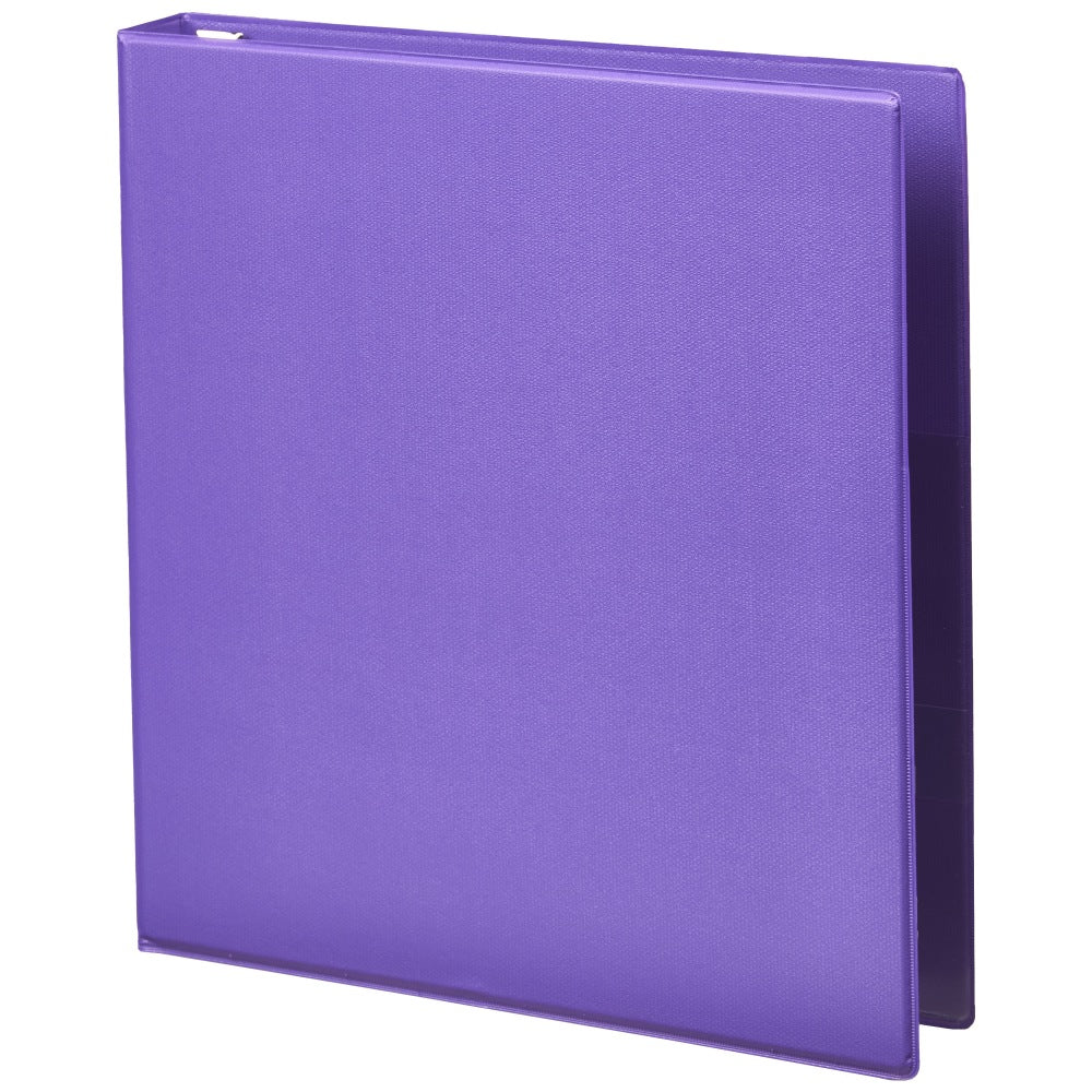 Office Depot Heavy-Duty Easy-Open 3-Ring Binder, 1in D-Rings, Purple