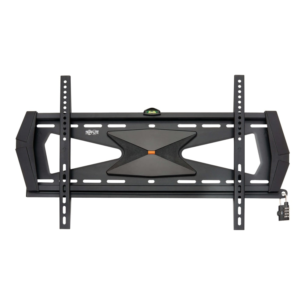 Eaton Tripp Lite Series Heavy-Duty Fixed Security Display TV Wall Mount for 37in to 80in TVs and Monitors, Flat or Curved Screens - Bracket - for flat panel - lockable - steel - black - screen size: 37in-80in - wall-mountable