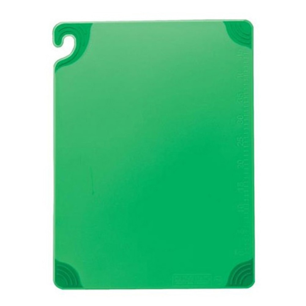 San Jamar Saf-T-Grip Cutting Board, 3/8inH x 6inW x 9inD, Green