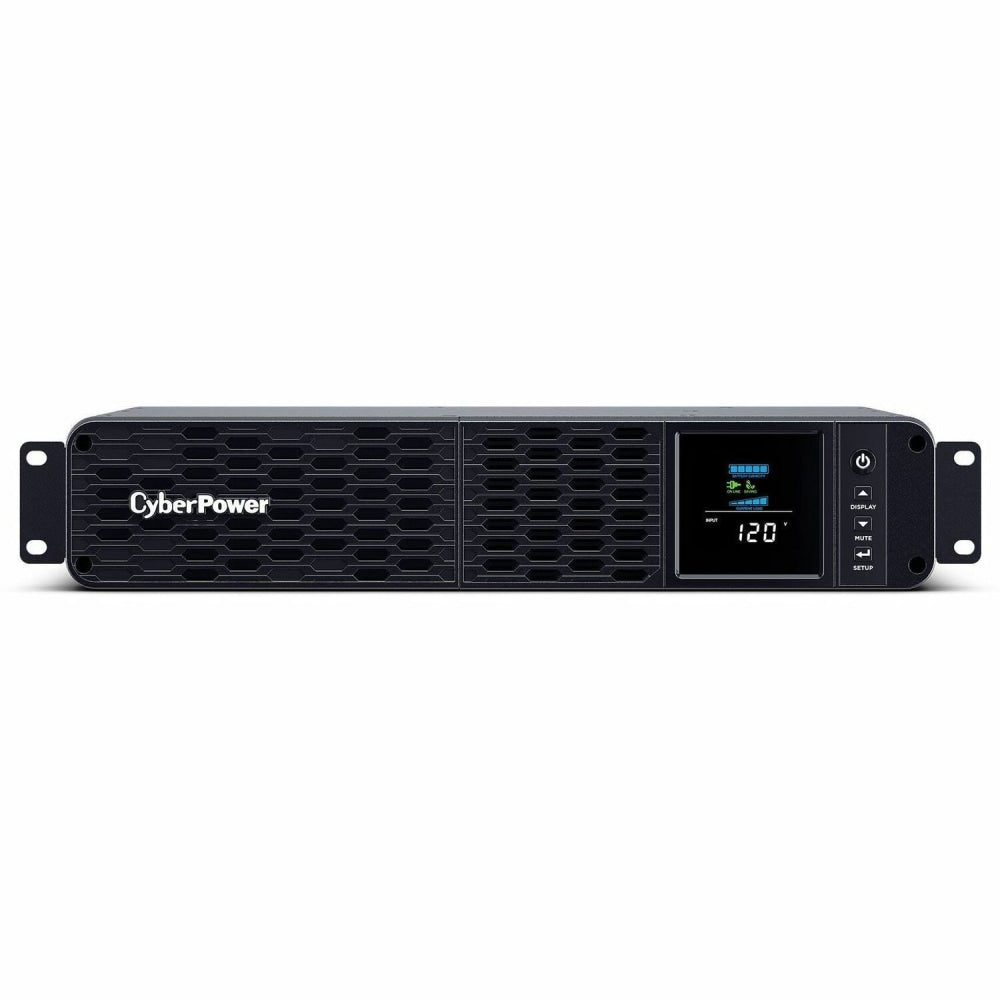 CyberPower PFC Sinewave Series CP1500PFCRM2U - UPS (rack-mountable) - AC 120 V - 1000 Watt - 1500 VA - 9 Ah - USB, serial - output connectors: 8 - 2U - black