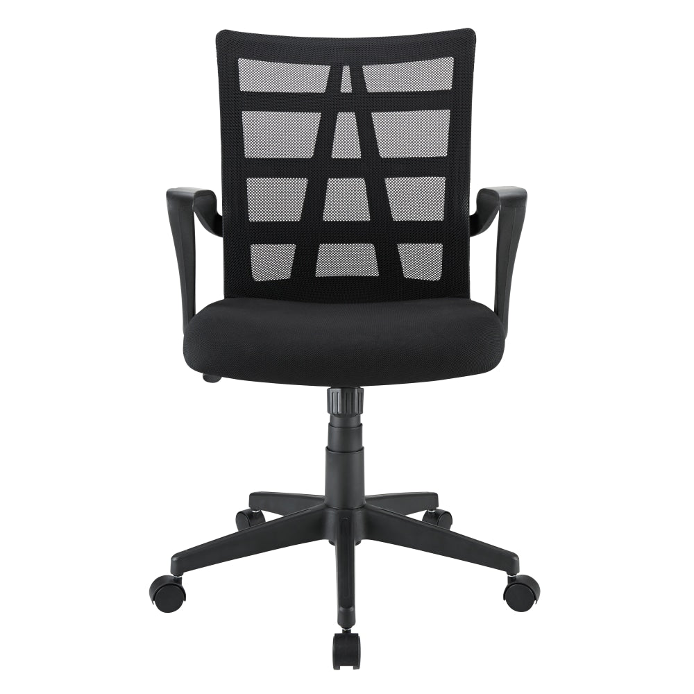 Realspace Jaxby Mesh/Fabric Mid-Back Task Chair, Black, BIFMA Compliant