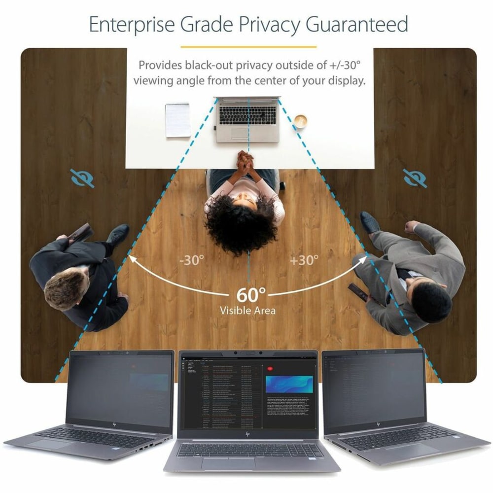 StarTech.com 15 in Laptop Privacy Screen - Matte or Glossy - Magnetic - Laptop Security Screen Filter (PRIVSCNLT15)