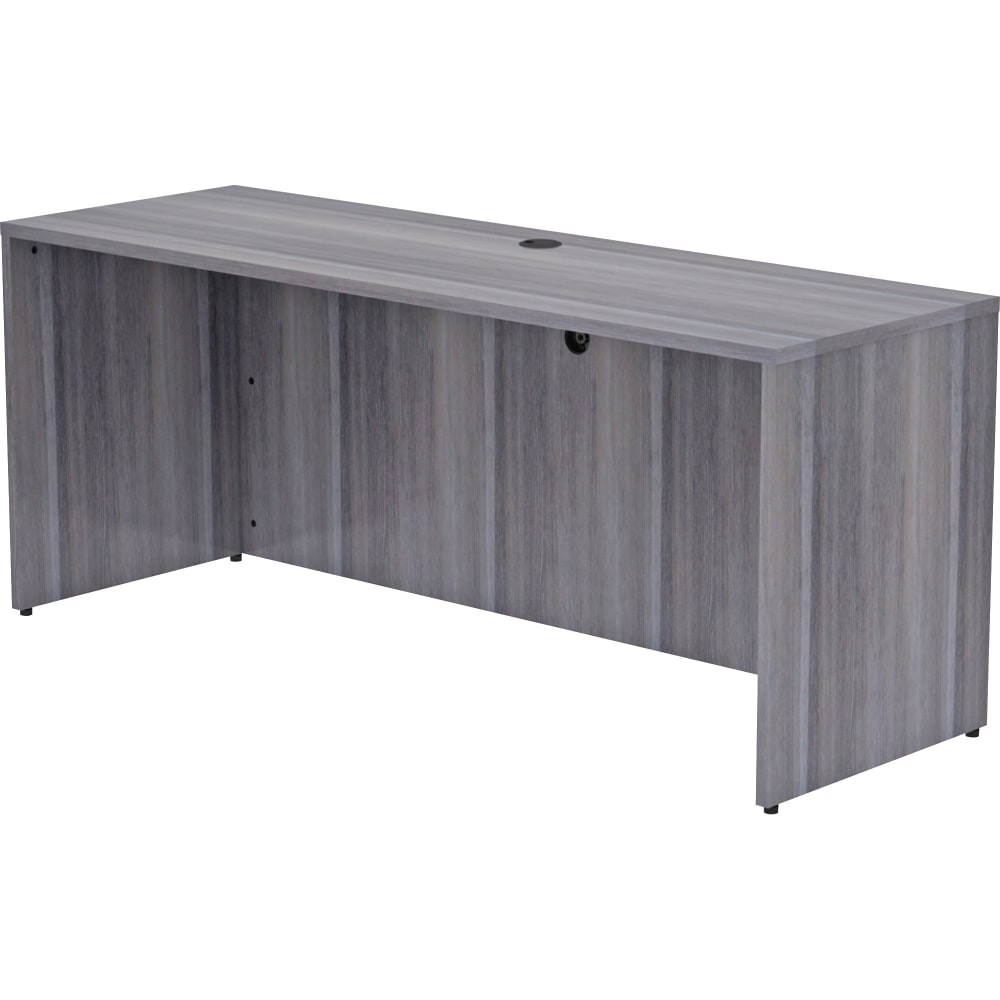 Lorell 72inW Credenza Computer Desk, Weathered Charcoal