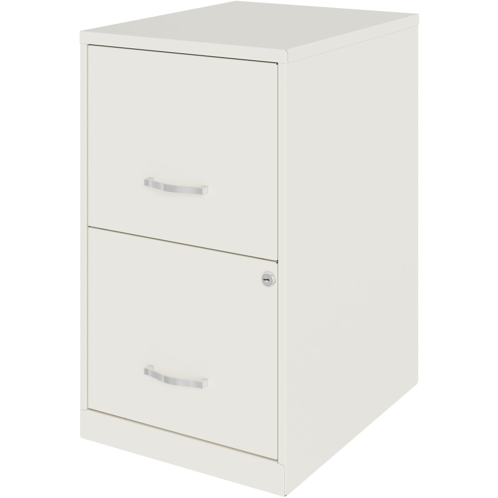 Realspace SOHO Smart 18inD Vertical 2-Drawer File Cabinet, White