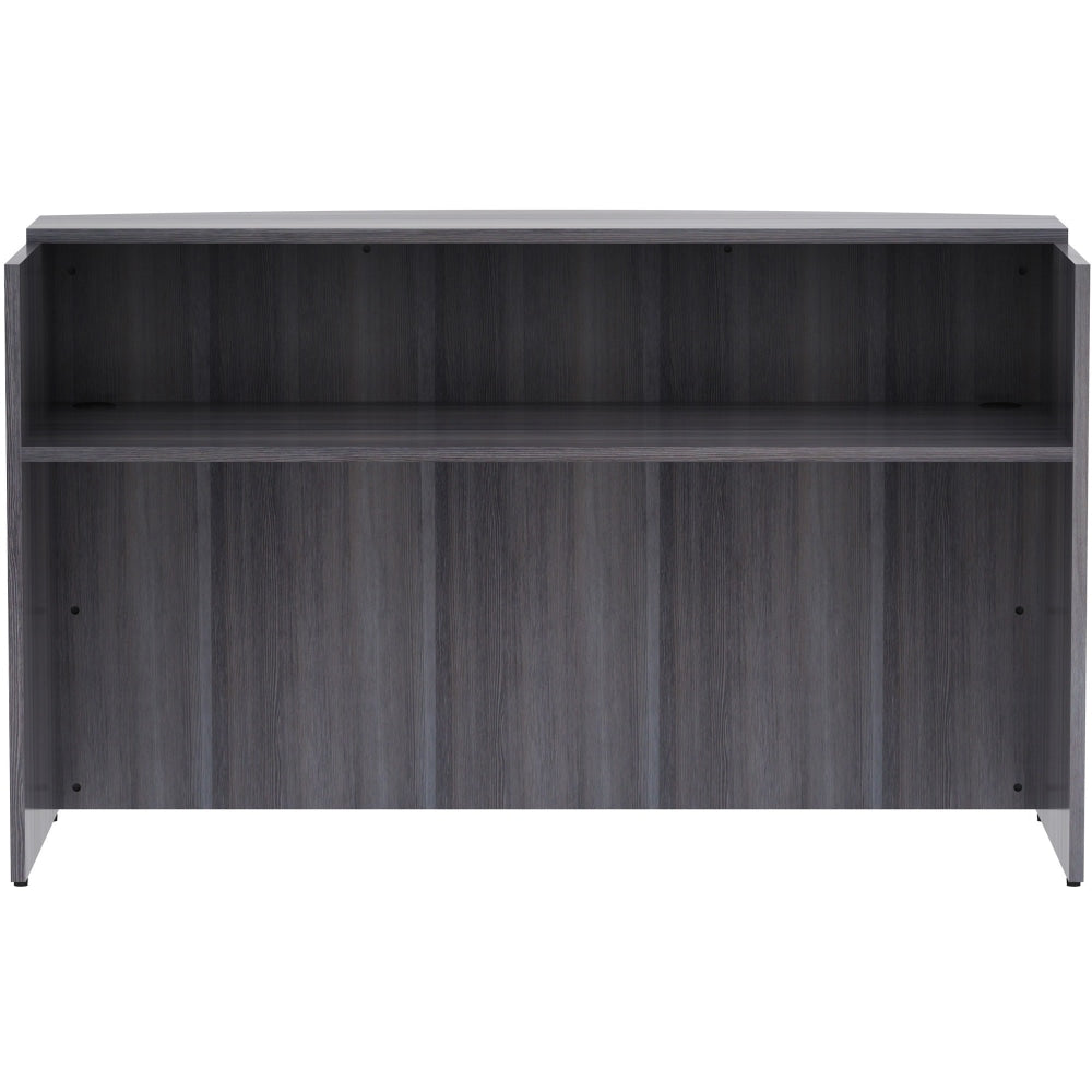 Lorell 72inW Reception Computer Desk, Weathered Charcoal