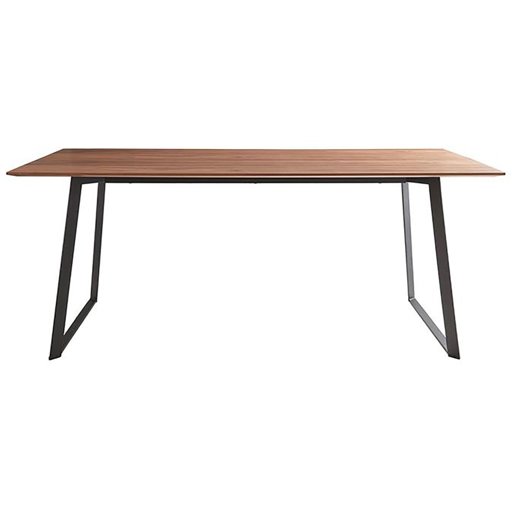 Eurostyle Anderson Dining Table, 29-1/2inH x 70-7/8inW x 35-2/5inD, Walnut/Black