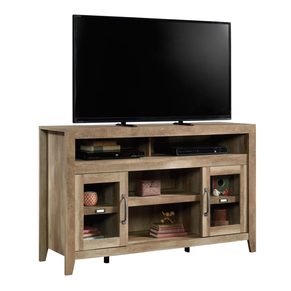 Sauder Dakota Pass Entertainment Credenza For 60in TVs, 37-1/4inH x 59inW x 19-3/4inD, Craftsman Oak