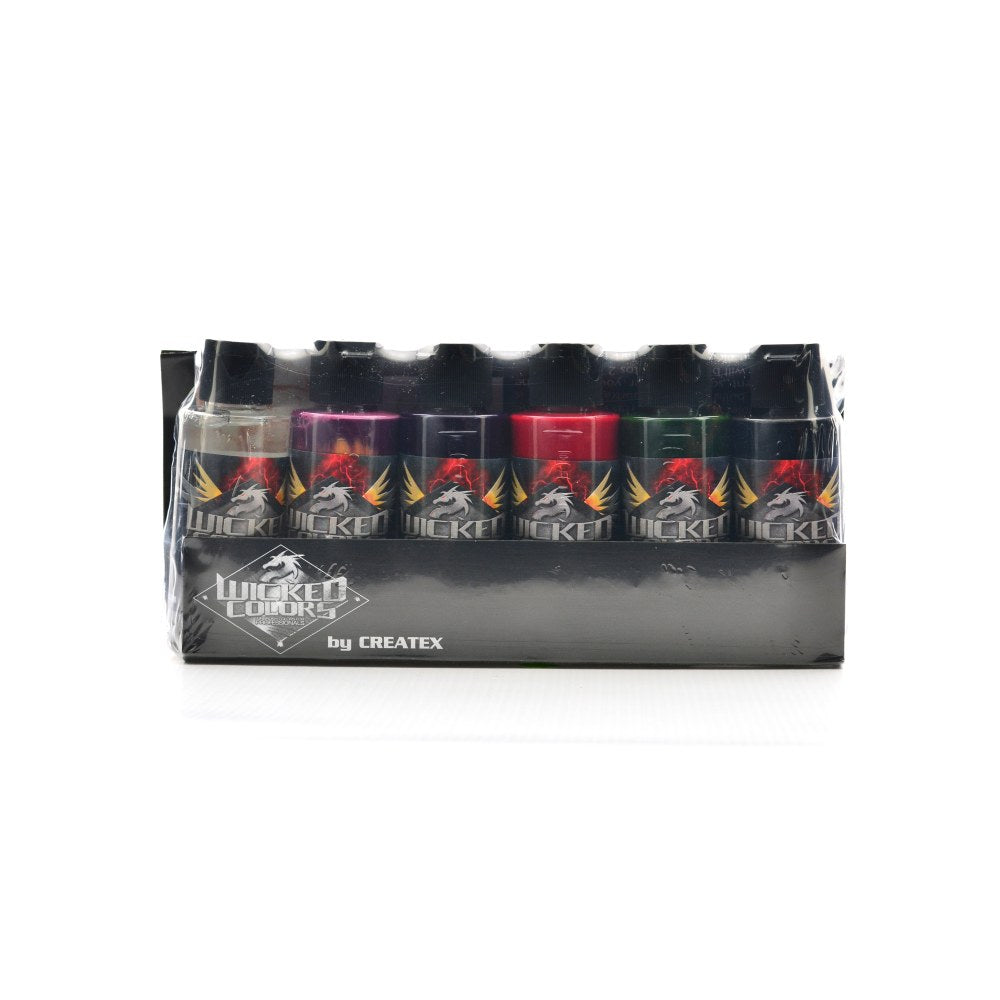 Createx Wicked Airbrush Color Set, Steve Driscoll Flesh Tone Set, 2 Oz