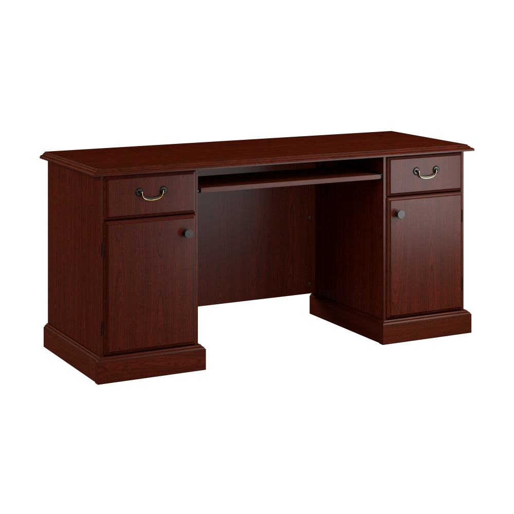 Bush Business Furniture Arlington 66 1/8inW Credenza Computer Desk, Harvest Cherry