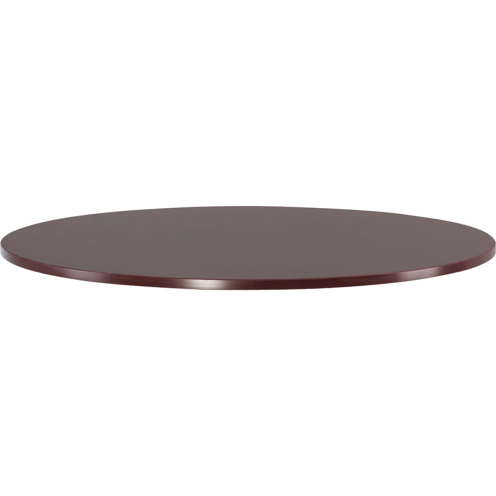 Lorell Essentials Round Table Top, 48inD, Mahogany