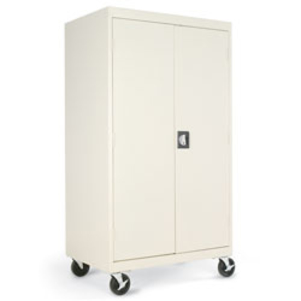 Alera Mobile Computer Cabinet, 66inH x 36inW x 24inD, Putty