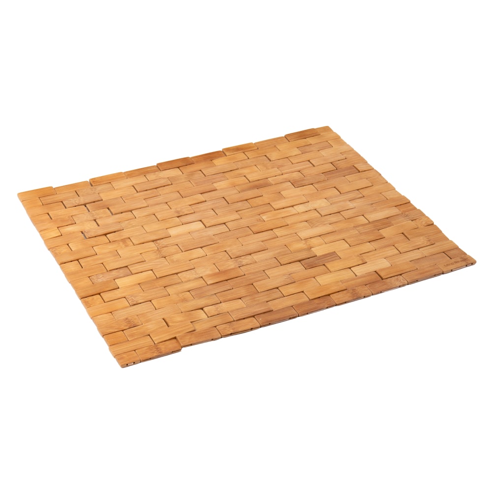 (BAMAT) Mind Reader Bali Collection Roll Up Bamboo Bath Mat, x 2/3in H 16-1/2in W x 23-1/2in L , Brown