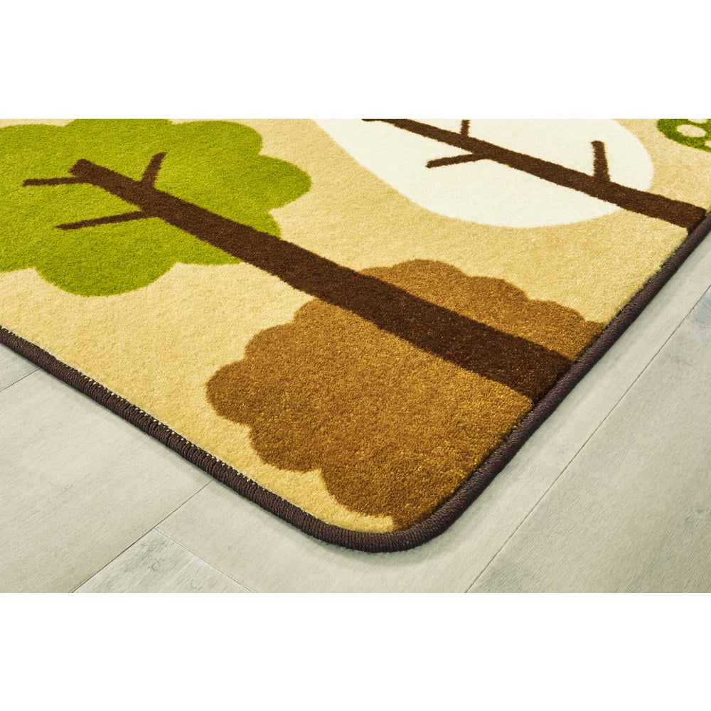 Carpets for Kids KIDSoft Tranquil Trees Decorative Rug, 8" x 12ft, Tan