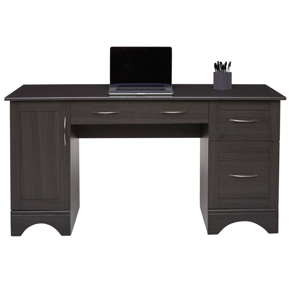 Realspace Pelingo 60inW Computer Desk, Dark Gray