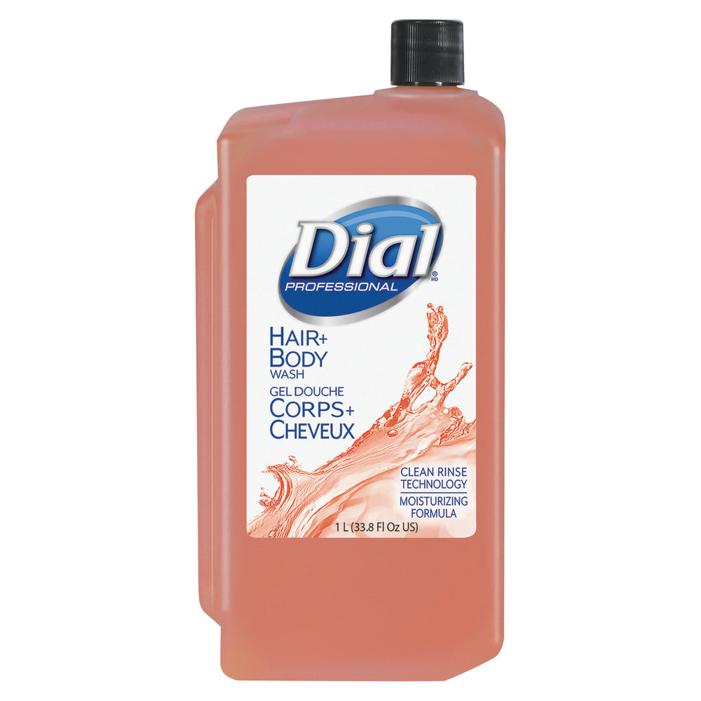 Dial Dispenser Refill Hair/Body Wash - 33.8 fl oz (1000 mL) - Hair, Body, Skin - Orange - Moisturizing - 8 / Carton