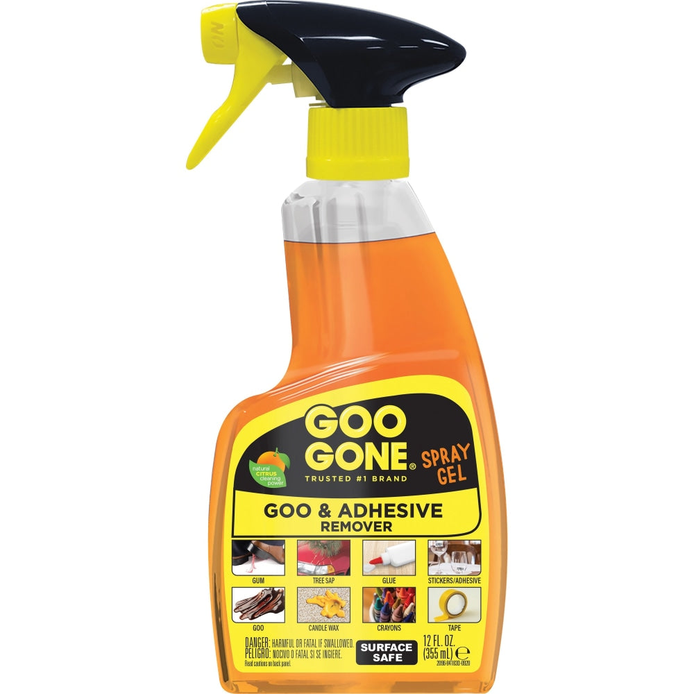 Goo Gone Spray Gel - Gel - 12 oz (0.75 lb) - Bottle - 6 / Carton - Orange