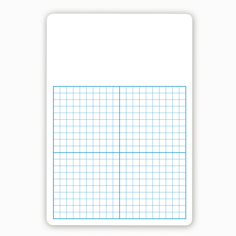 Flipside 1/2in Graph Dry-Erase Board Class Pack, 16in x 11in x 1/16in, White/Blue, Pack Of 12